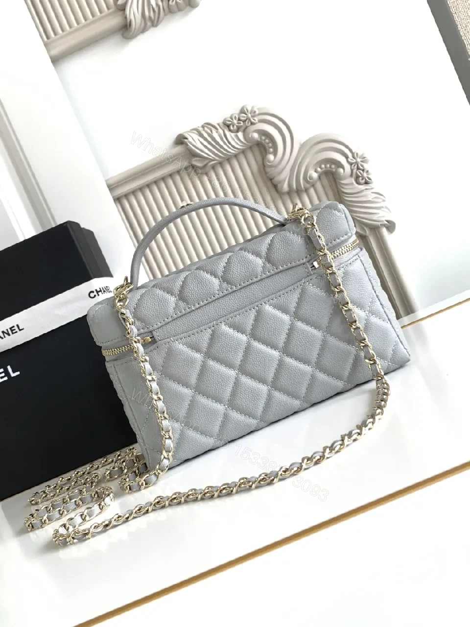 View 7 of Quilted Mini Bag with Gold Hardware - Chic, Compact Luxury