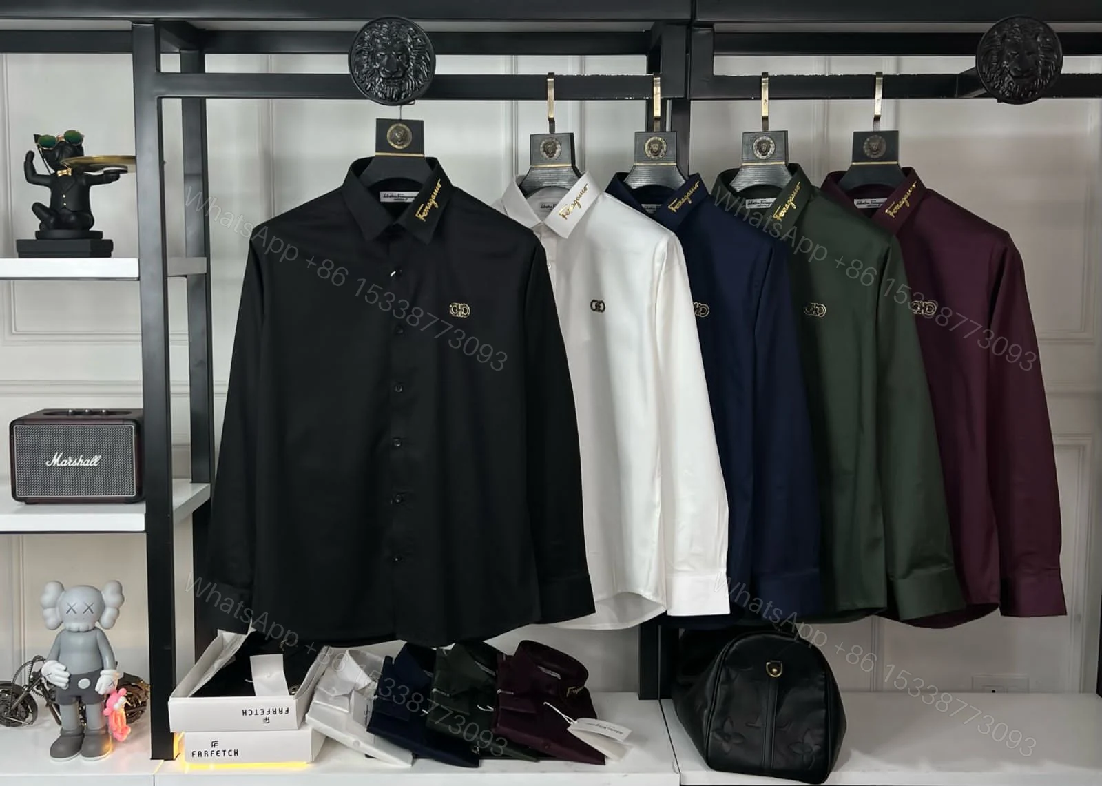 First Copy Salvatore Ferragamo Imported Cotton Lycra Fabric Full Sleeve Shirts — view 1