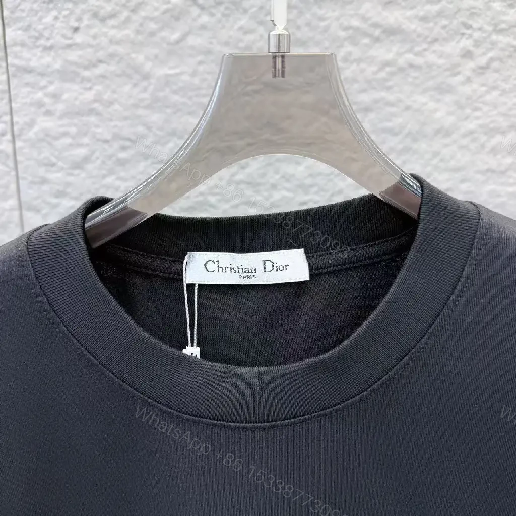 View 4 of Bold Luxe Monogram Tee: Black, Oversized Fit, Graphic Statement