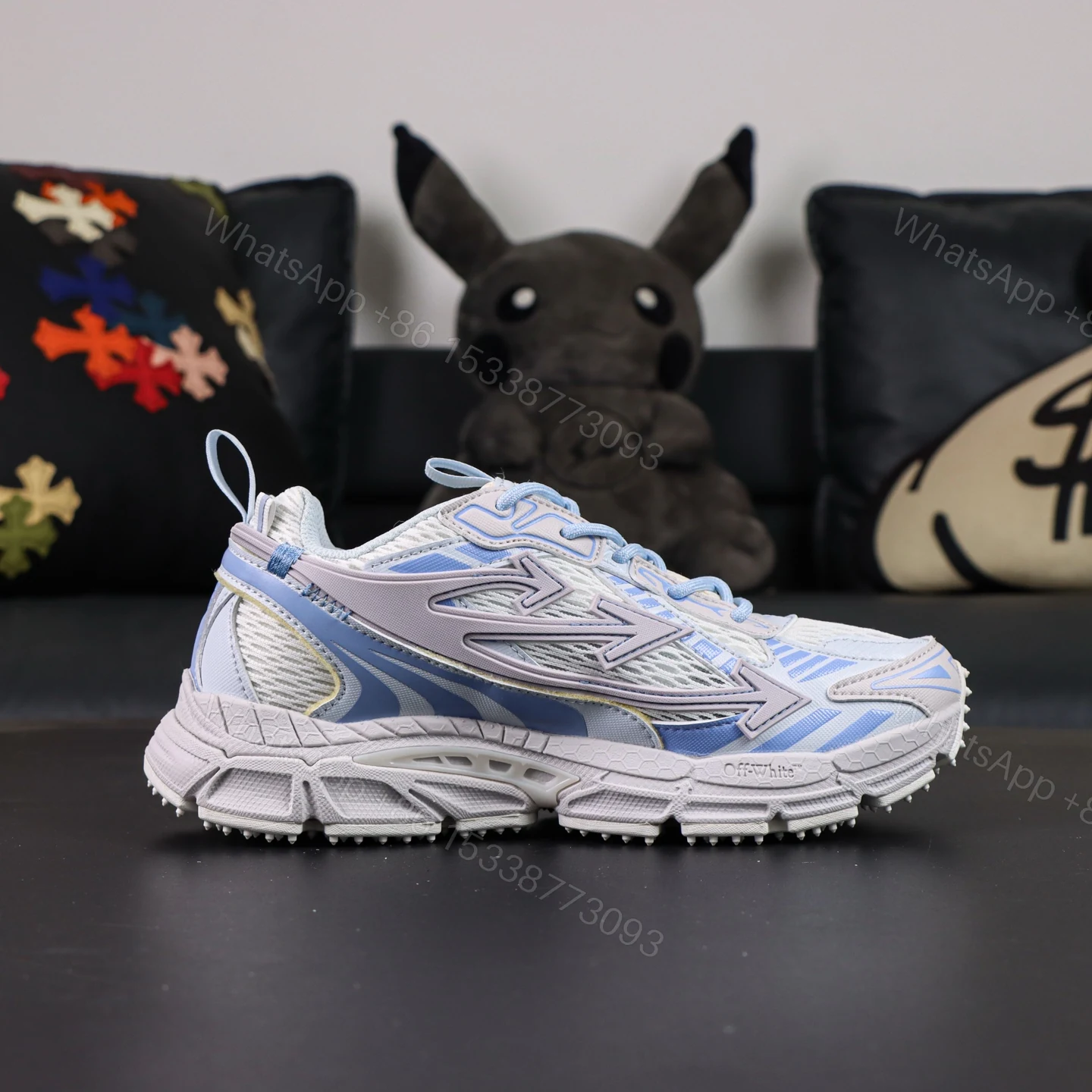 View 2 of Off White Be Right Back Light Blue Grey