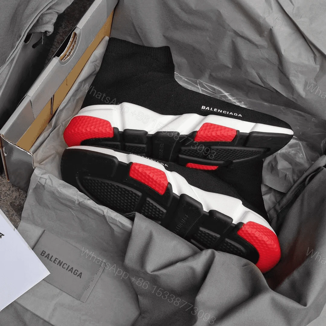 View 4 of BALENCIAGA SPEED TRAINER BLACK RED – BB9