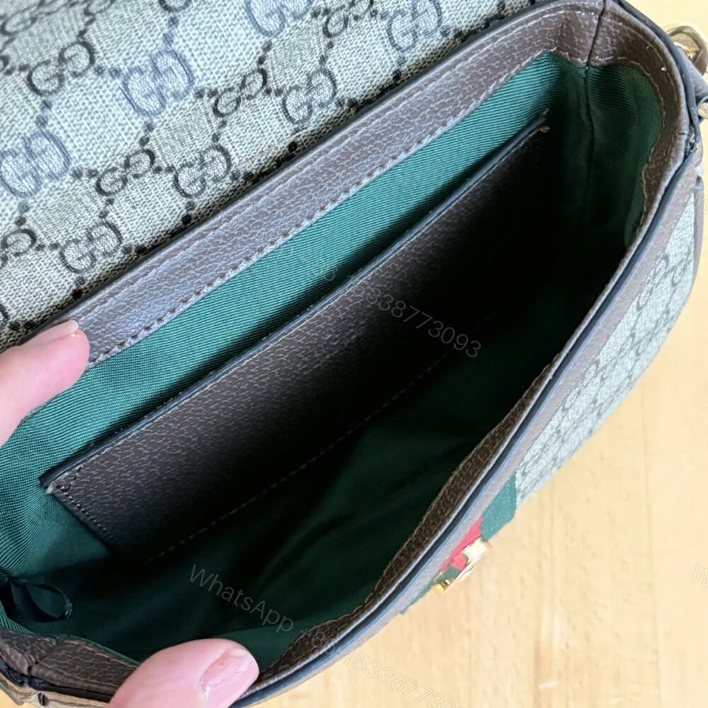 View 9 of Gucci Ophidia Small Top Handle Bag Beige And Dark Brown 20Cm 836843 FAE0J 9867