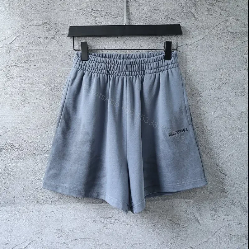 Blue Cotton Shorts Relaxed Fit Neck Balenciaga Style? — view 1