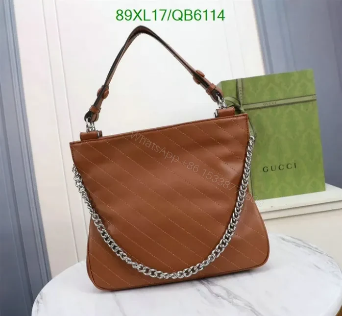 View 3 of Gucci Knockoff Brown Blondie Small Shoulder Bag QB61144 – Iconic Interlocking G Design