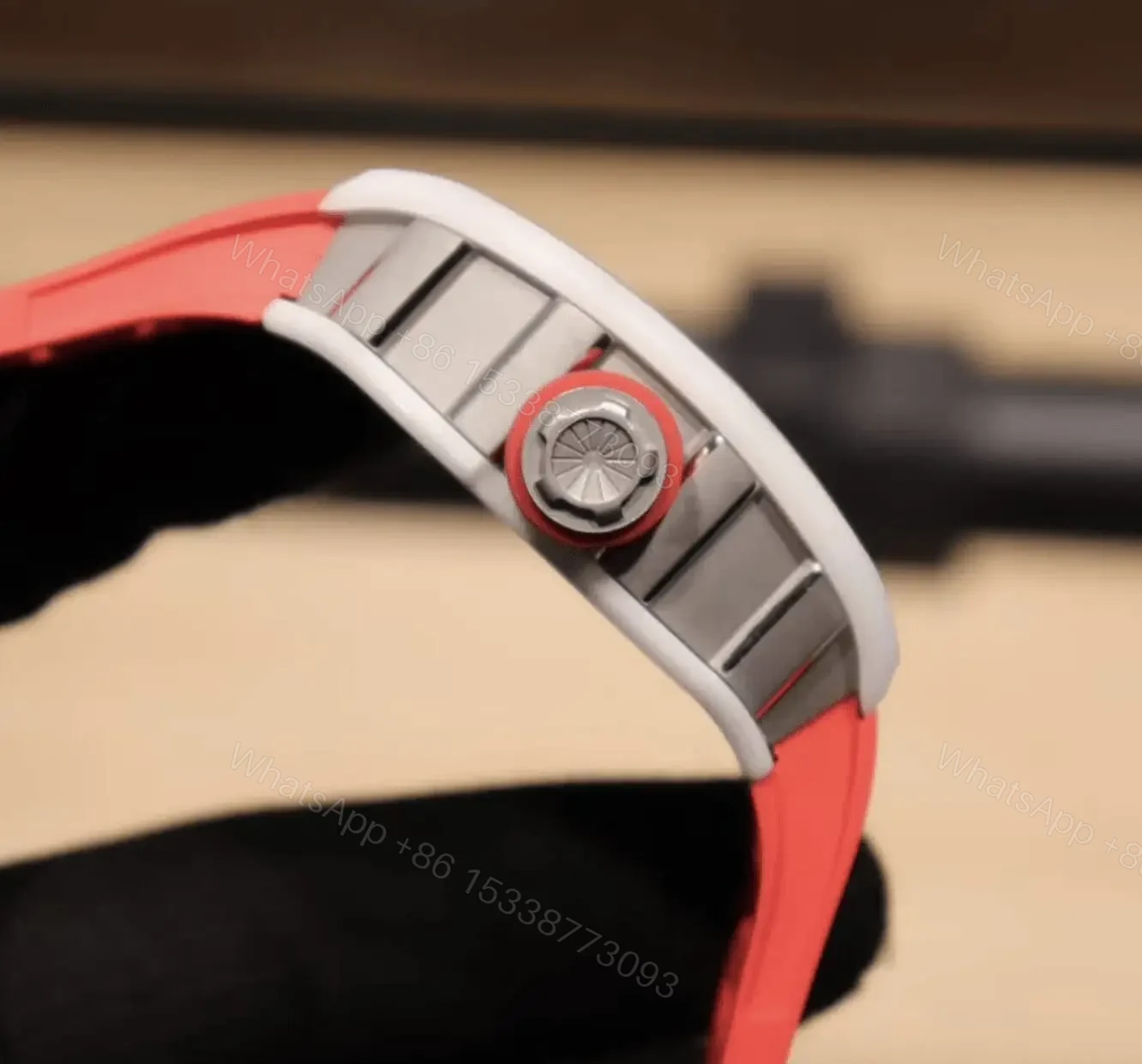 View 8 of Richard Mille Swiss Made Clone Rm 0055 Bubba Watson Red Rubber