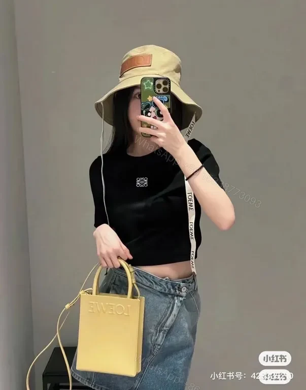 View 9 of Beige Cotton Bucket Hat with LOEWE Patch - Luxury Streetwear