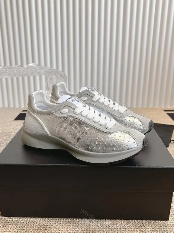 View 5 of Chanel-Inspired Silver Runner: All-Day Comfort Sneakers
