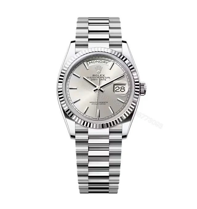 Superclone Rolex Day-Date Silver Dial 128236-0001 36 mm — view 1