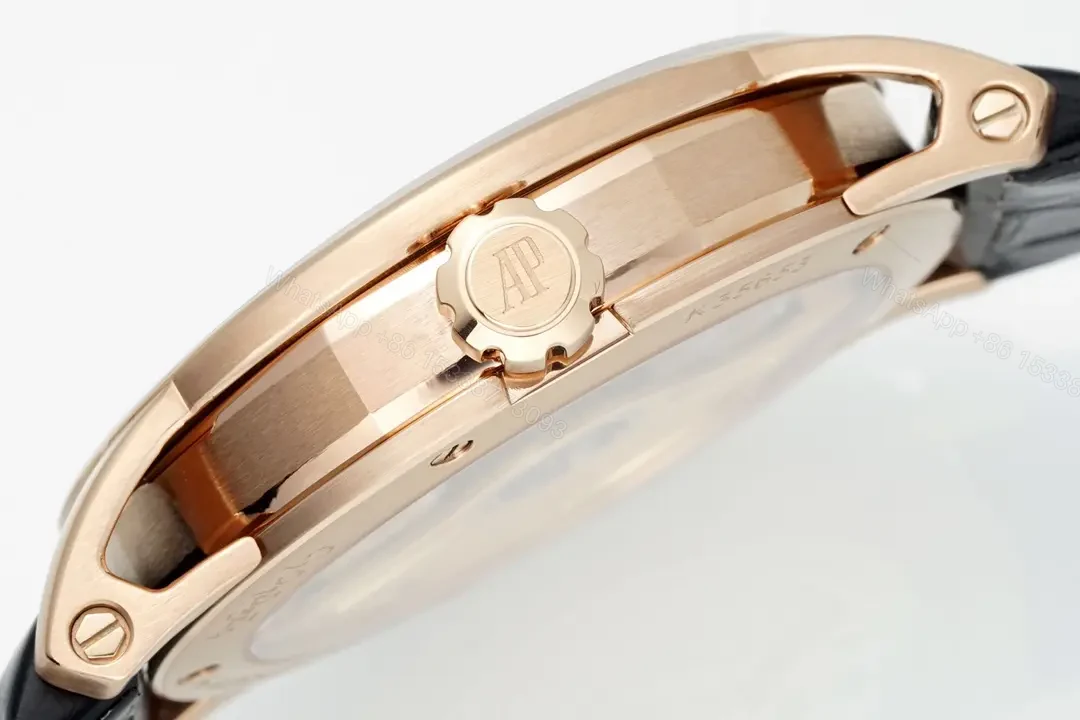 View 8 of APS Factory Audemars Piguet CODE 11.59 Blue Dial Three-Hand Automatic Watch – Rose Gold and Stainless Steel, 41mm