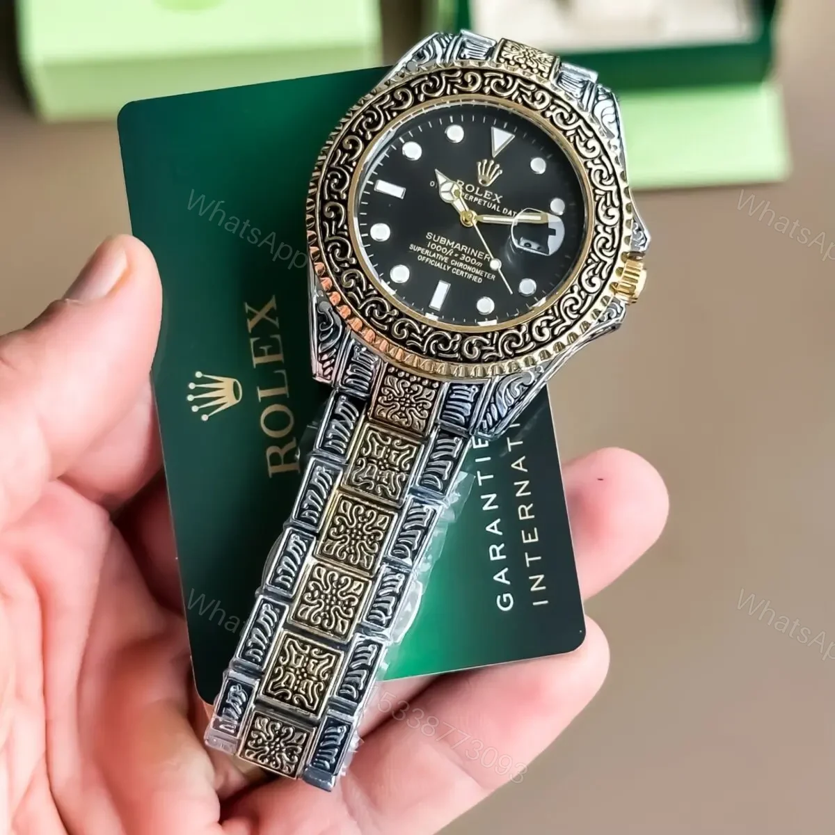 View 3 of Rolex Hand Engraved Rolex