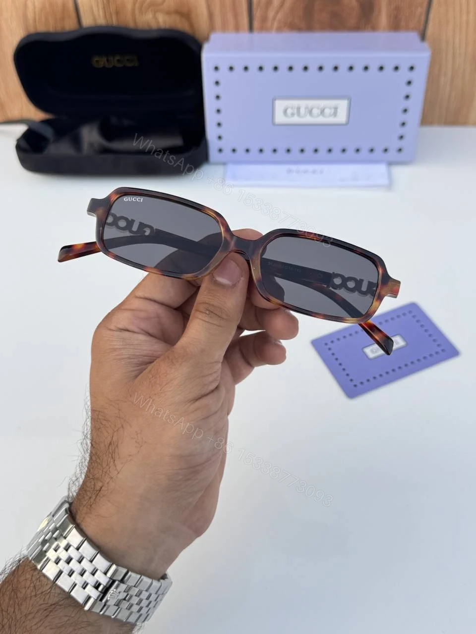 View 3 of First Copy Gucci 5620 Tiger Black Luxury Designer Sunglasses Premium UV Protection Eyewear