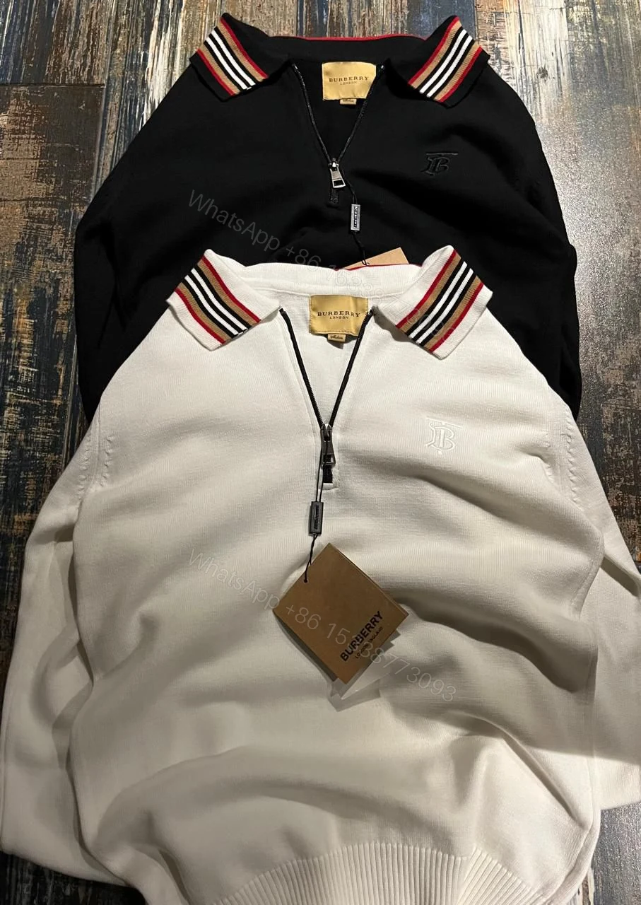 View 3 of FIRST COPY BURBERRY EXCLUSIVE HALF ZIP KNITTED SWEATERS