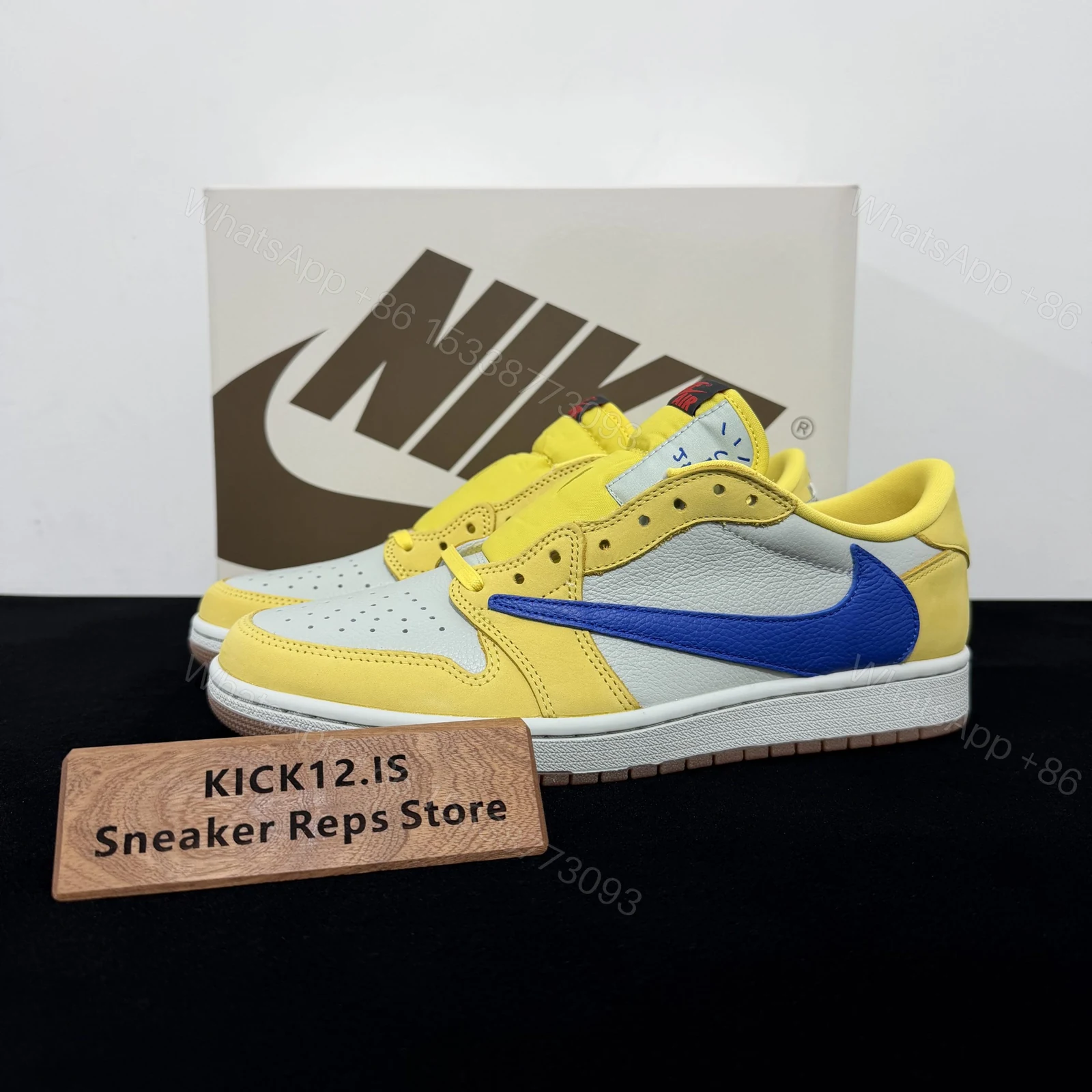 Travis Scott x Air Jordan 1 Low OG Canary Reps — view 1