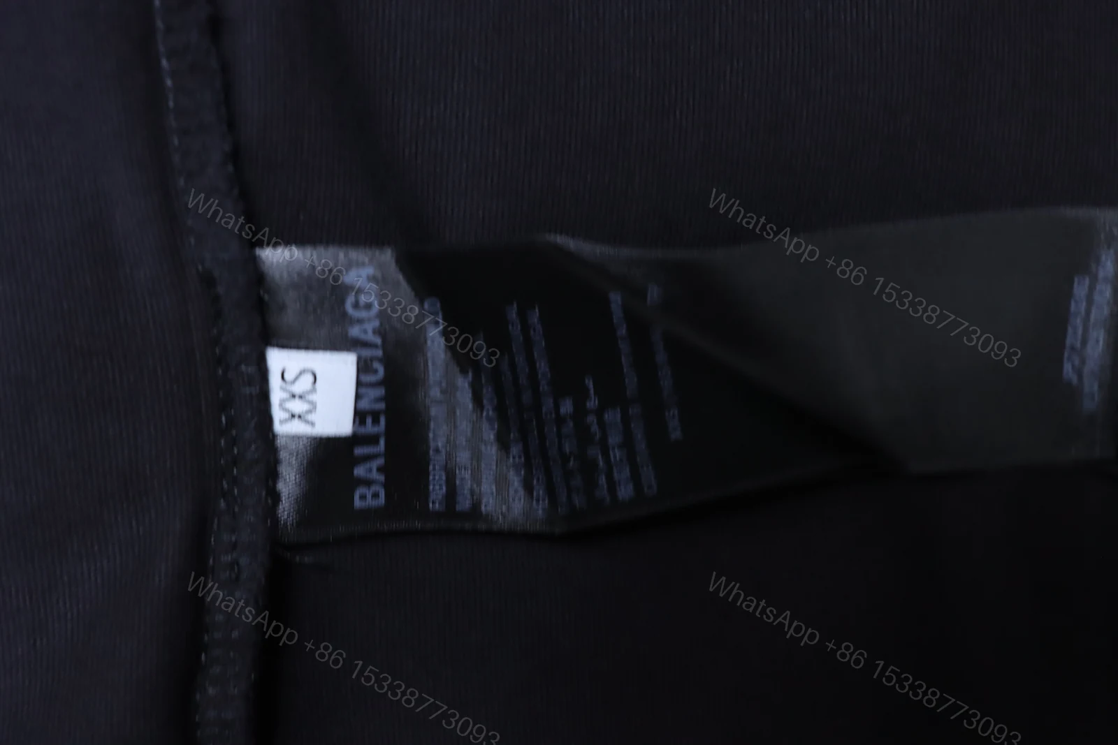 View 7 of Balenciaga Clothes 25SS Grain Wheat Embroidered Short Sleeve T-shirt black