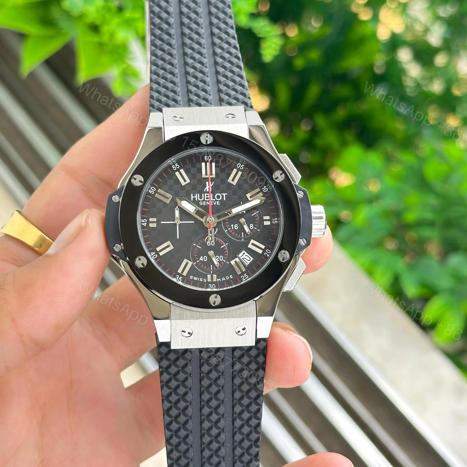 Hublot Big Bang Silver Black Chronograph — view 1