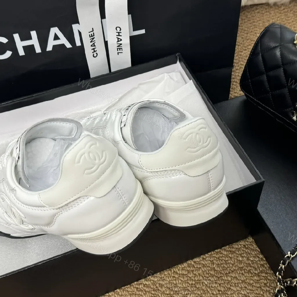View 9 of White Quilted Leather Sneakers: Timeless Luxury Minimalist Comfort