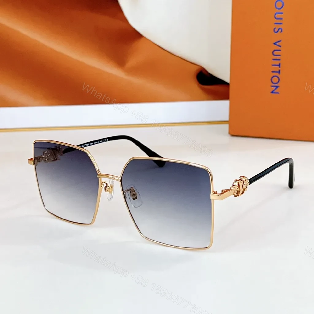 View 9 of Square-Frame Sunglasses Monogram Pattern Luxury Shades