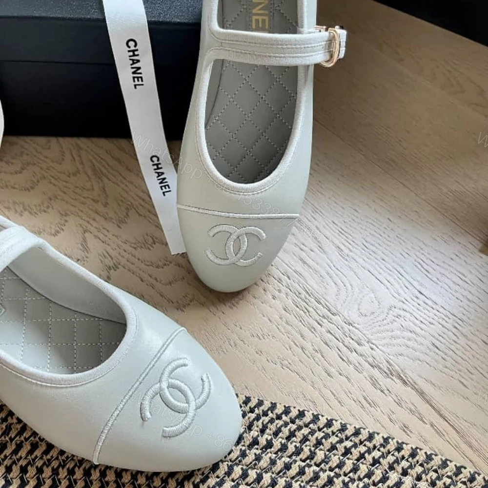 View 4 of Chanel Mary Jane Ballet Flat Pure Light Blue