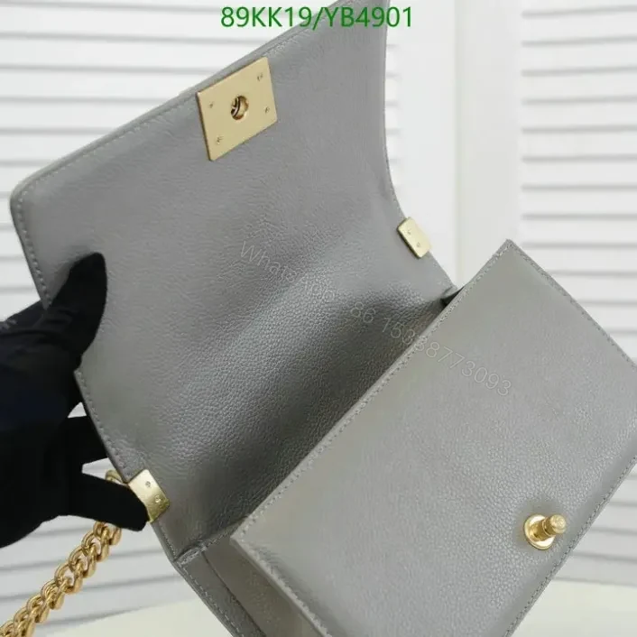 View 11 of Chanel Boy Medium Leather Black Handbag