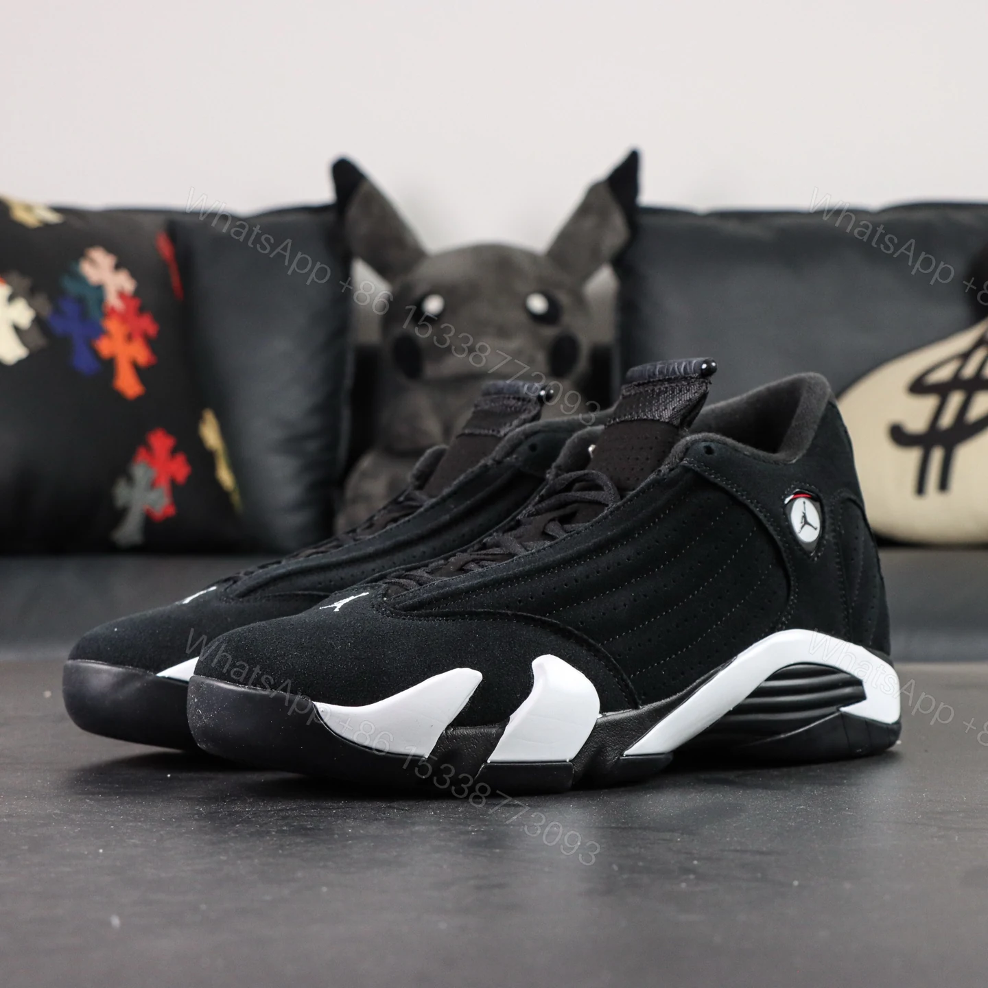 View 9 of Air Jordan 14 Retro Bred Black and White