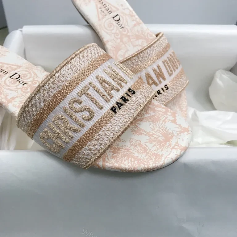 View 4 of Chic Embroidered Dior Slide: Luxury Everyday Comfort