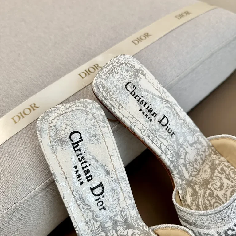 View 9 of Dior-Embossed Luxe Slides: All-Day Comfort & Style