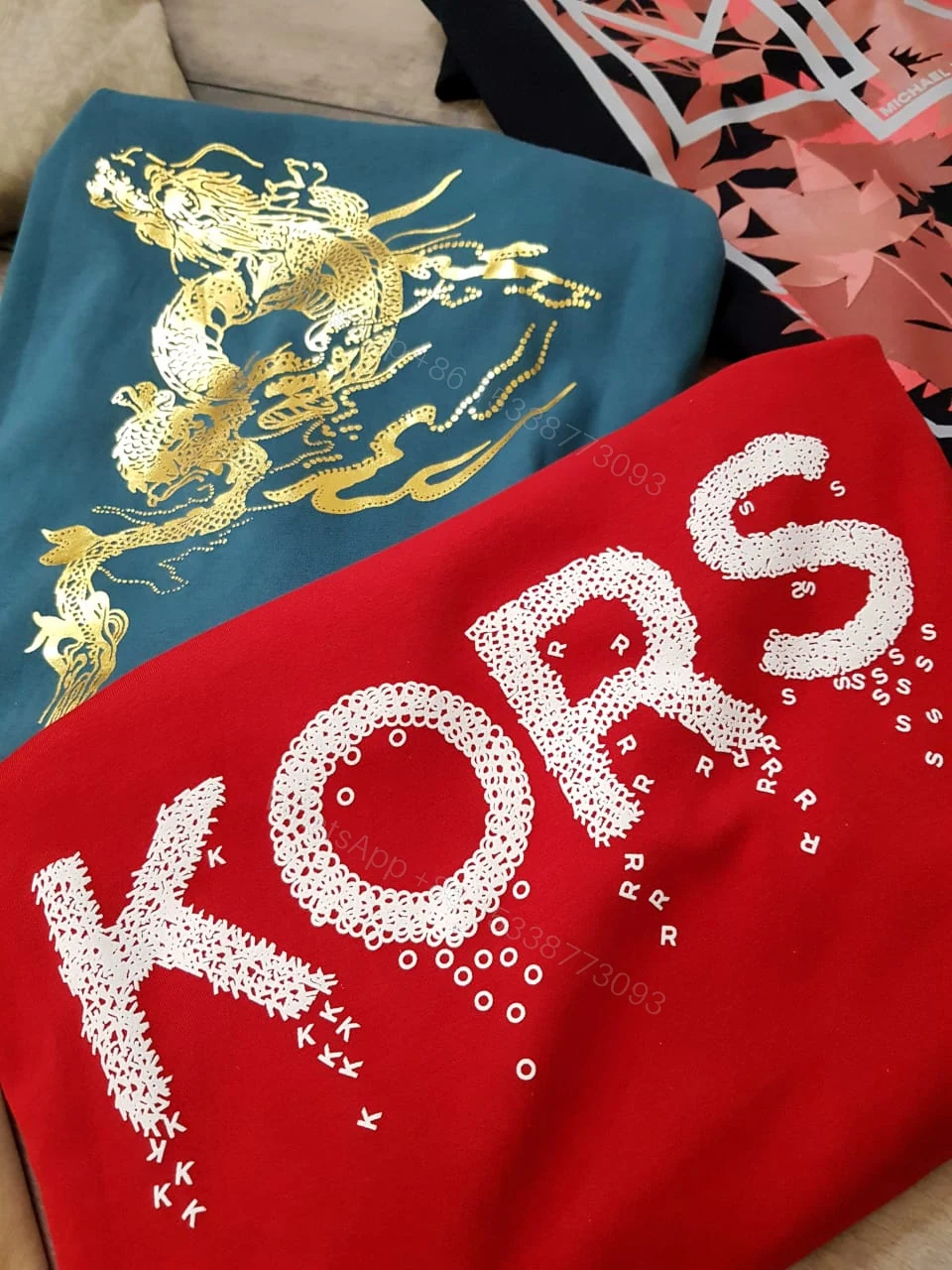 FIRST COPY MICHAEL KORS IMPORTED ROUND NECK SUMMER T-SHIRT — view 3