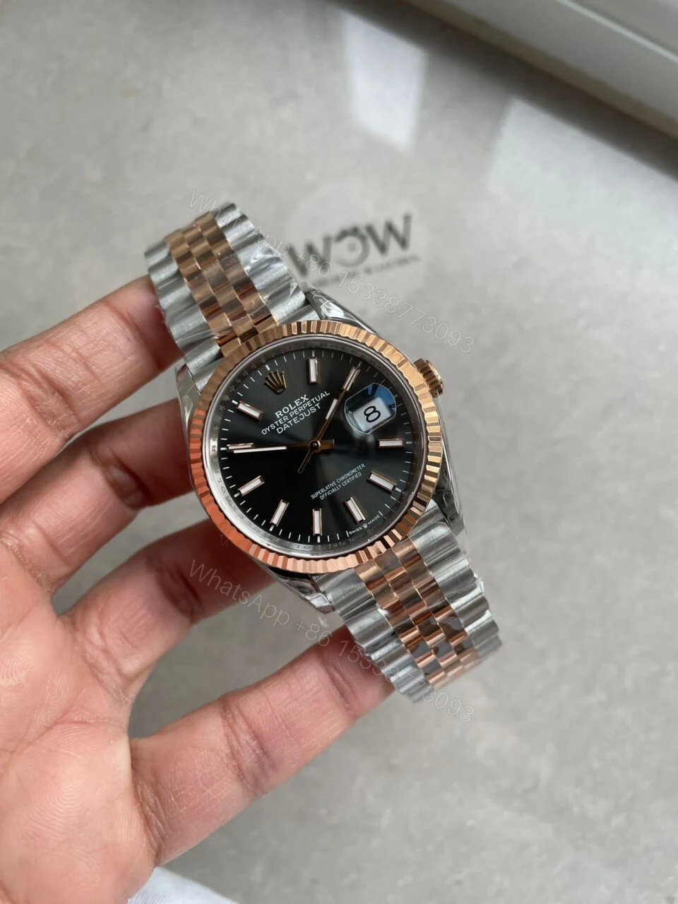 View 2 of VSF Factory 1:1 Rolex DateJust 36 SS 116231 Best Edition 904L Steel Gray Stick Dial VS3235