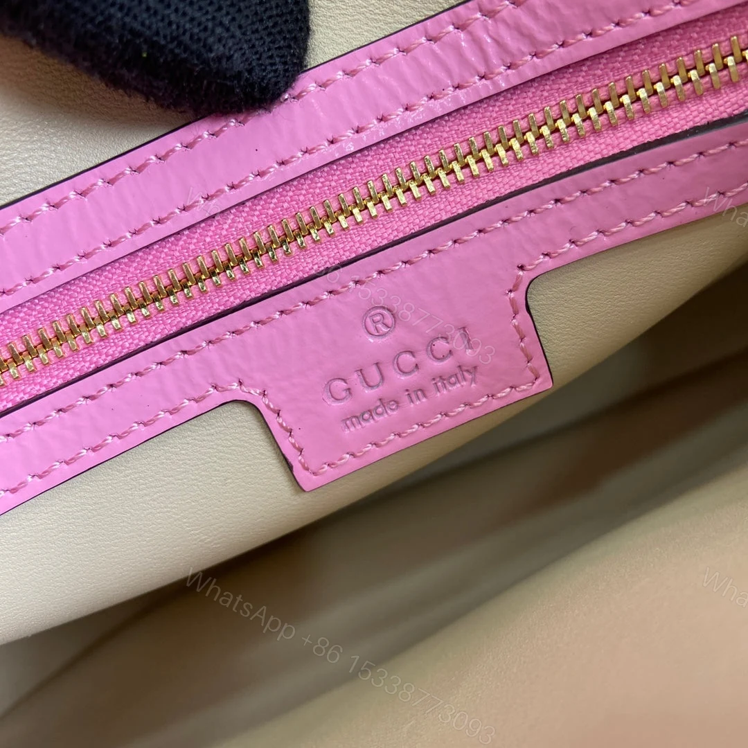View 4 of JACKIE SMALL SHOULDER BAG 27 IN PINK CRACKED LACQUER CALFSKIN GOLD HARDWARE