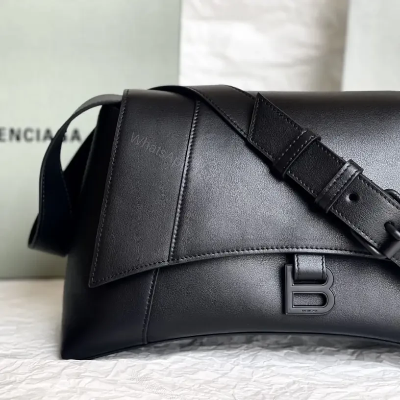 View 3 of 高仿BalenciagaDowntown系列沙漏包黑色M