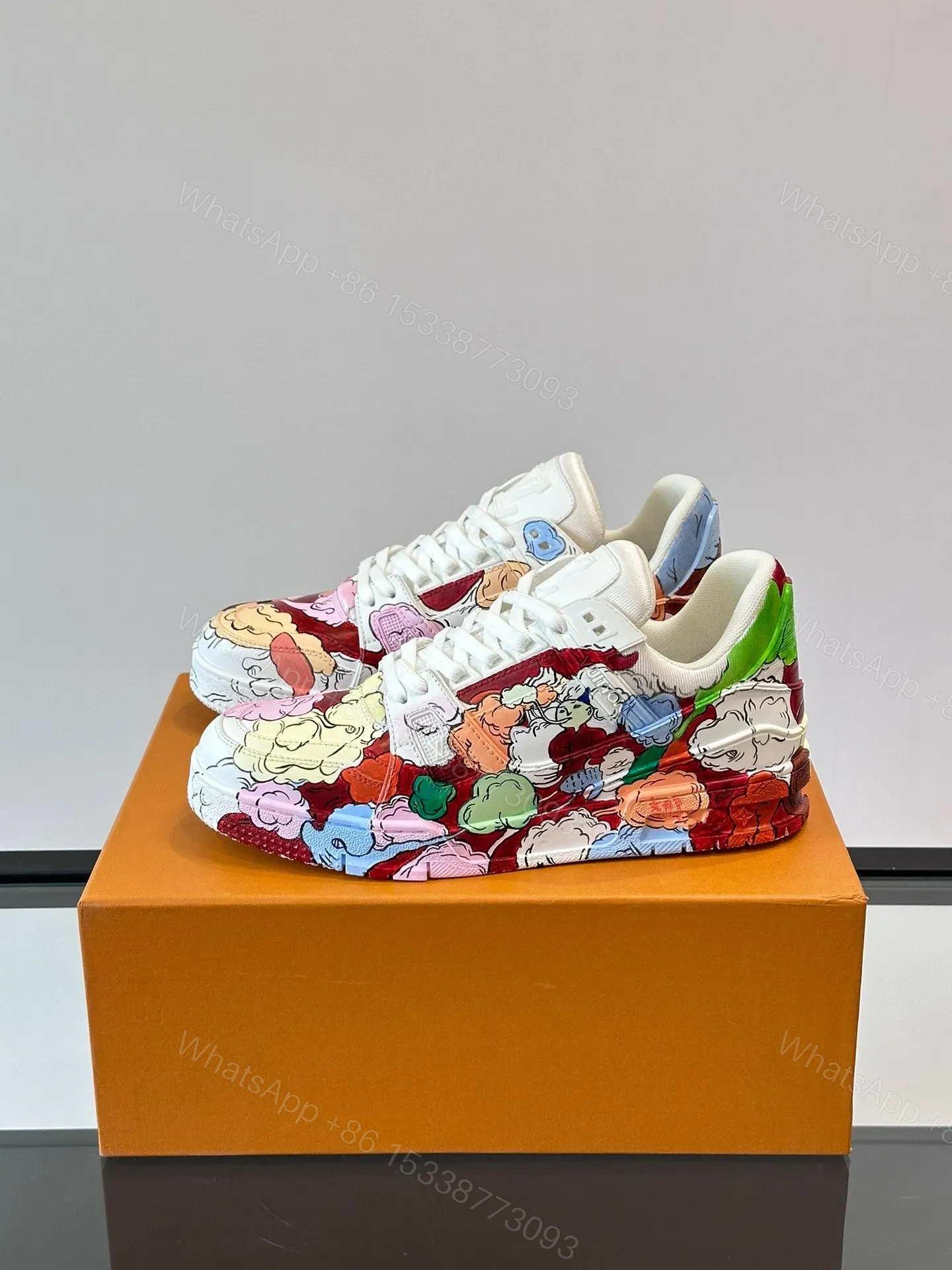 View 2 of LV Men Multicolor Leather Sneakers