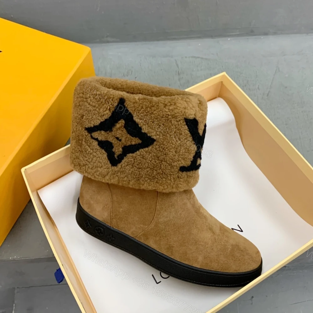 View 3 of LOUIS VUITTON SNOWDROP FLAT ANKLE BOOT BROWN