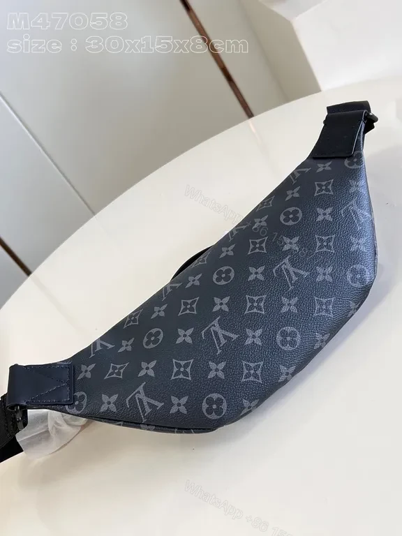 View 5 of Black Monogram Tote Bag with Zipper, Adjustable Strap, Louis Vuitton-inspired style