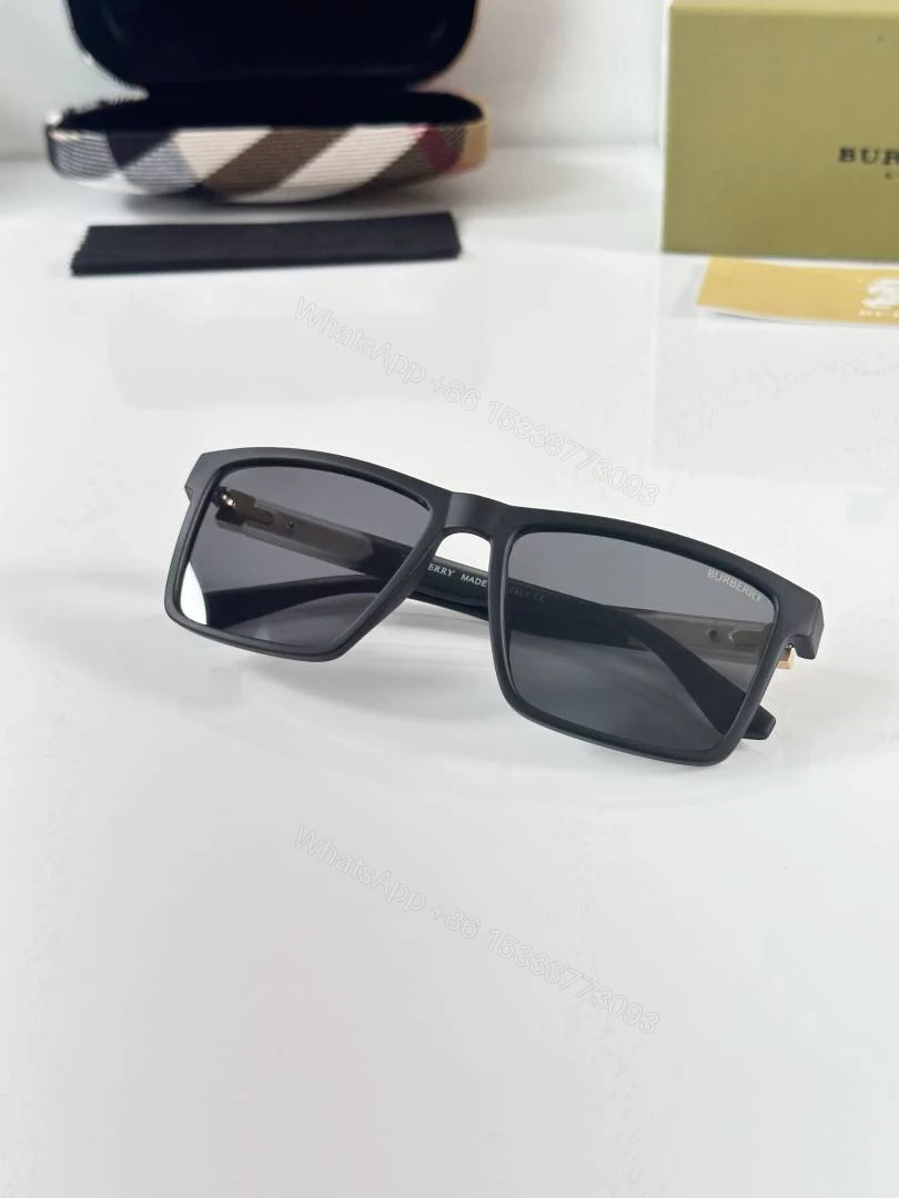 View 3 of First Copy Burberry Style Square Black Sunglasses For Men UV Protection Premium Luxury Trending