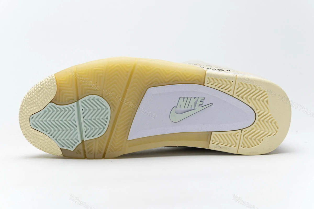 View 4 of OFF White x Air Jordan 4 Retro Sail CV9388-100 (Best Quality)