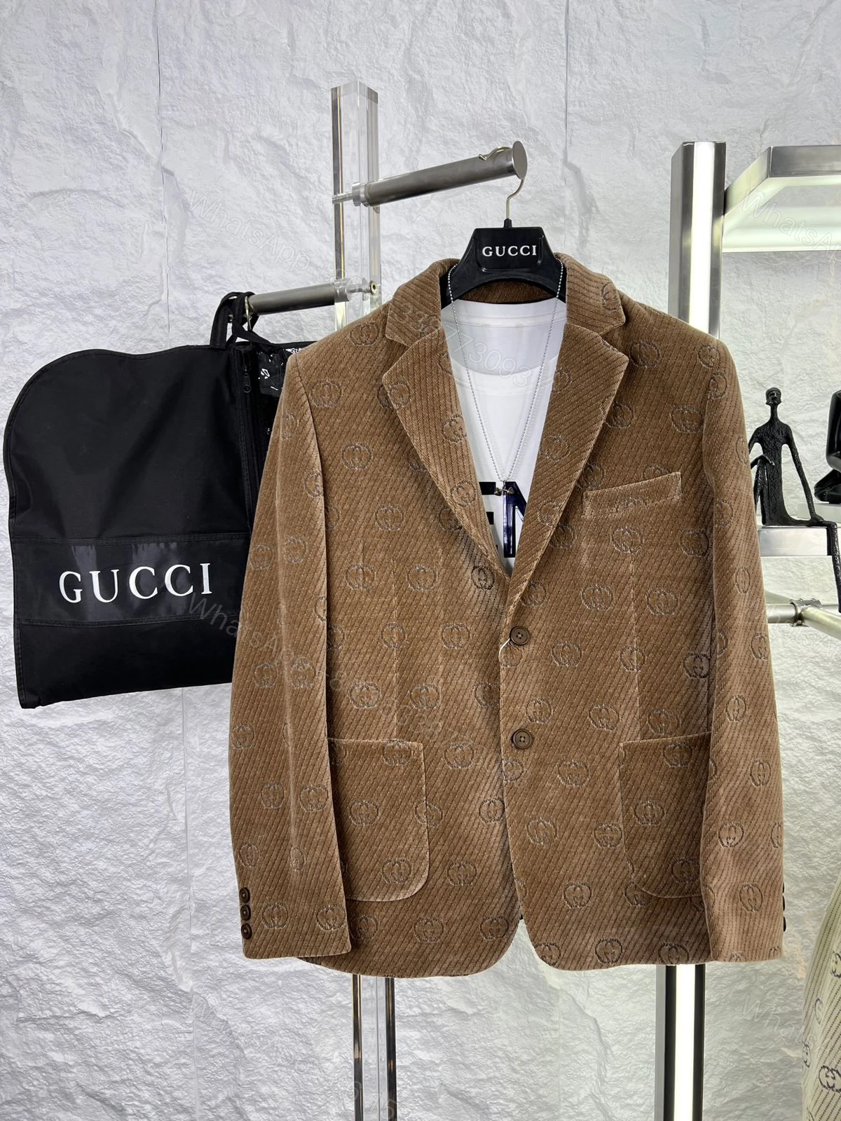View 2 of First Copy Gucci Imported Fabric Blazer