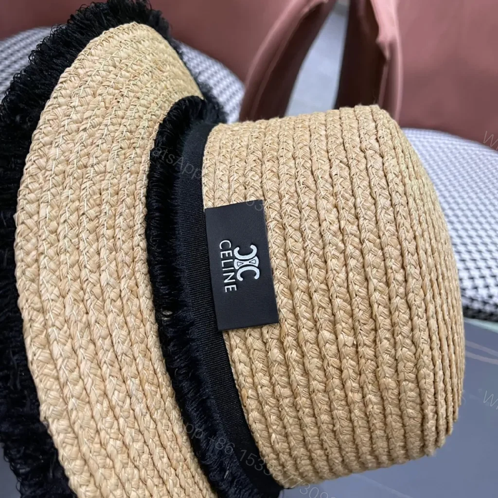 View 10 of Natural Straw Hat - Handwoven, Fringe Trim, Coastal Luxe