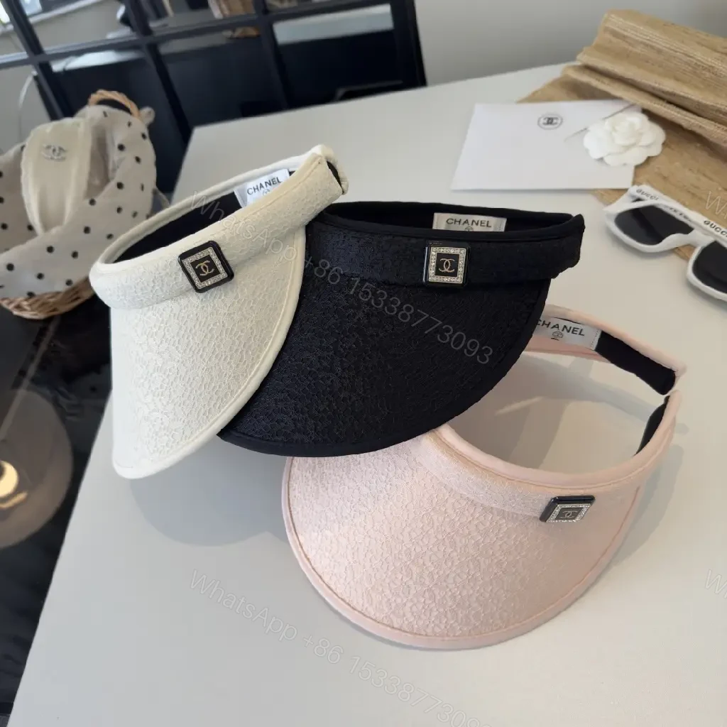 View 6 of Black Lace-Texture Visor Cap: Couture-Edge Sun Shield