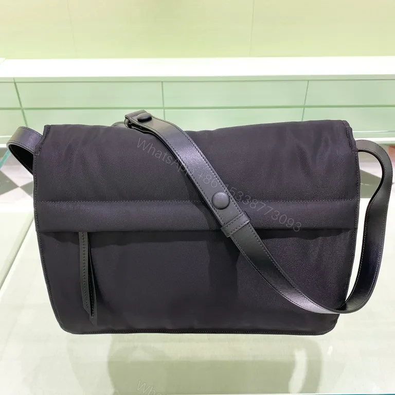 View 4 of Black Crossbody Bag - Prada-Style, Water-Resistant, Minimalist Luxury