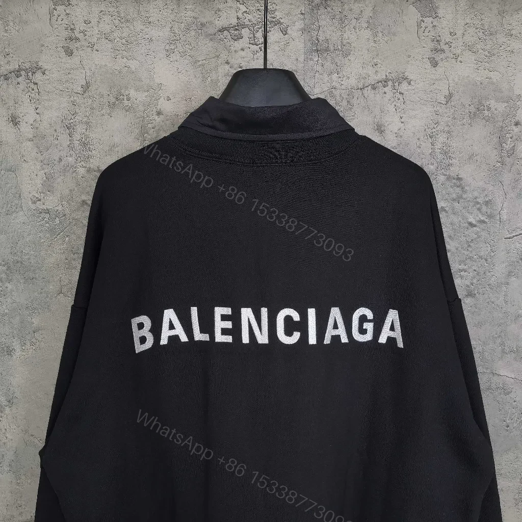 View 10 of Black + Cotton + Minimalist + Logo Back Detail + Crewneck Sweater