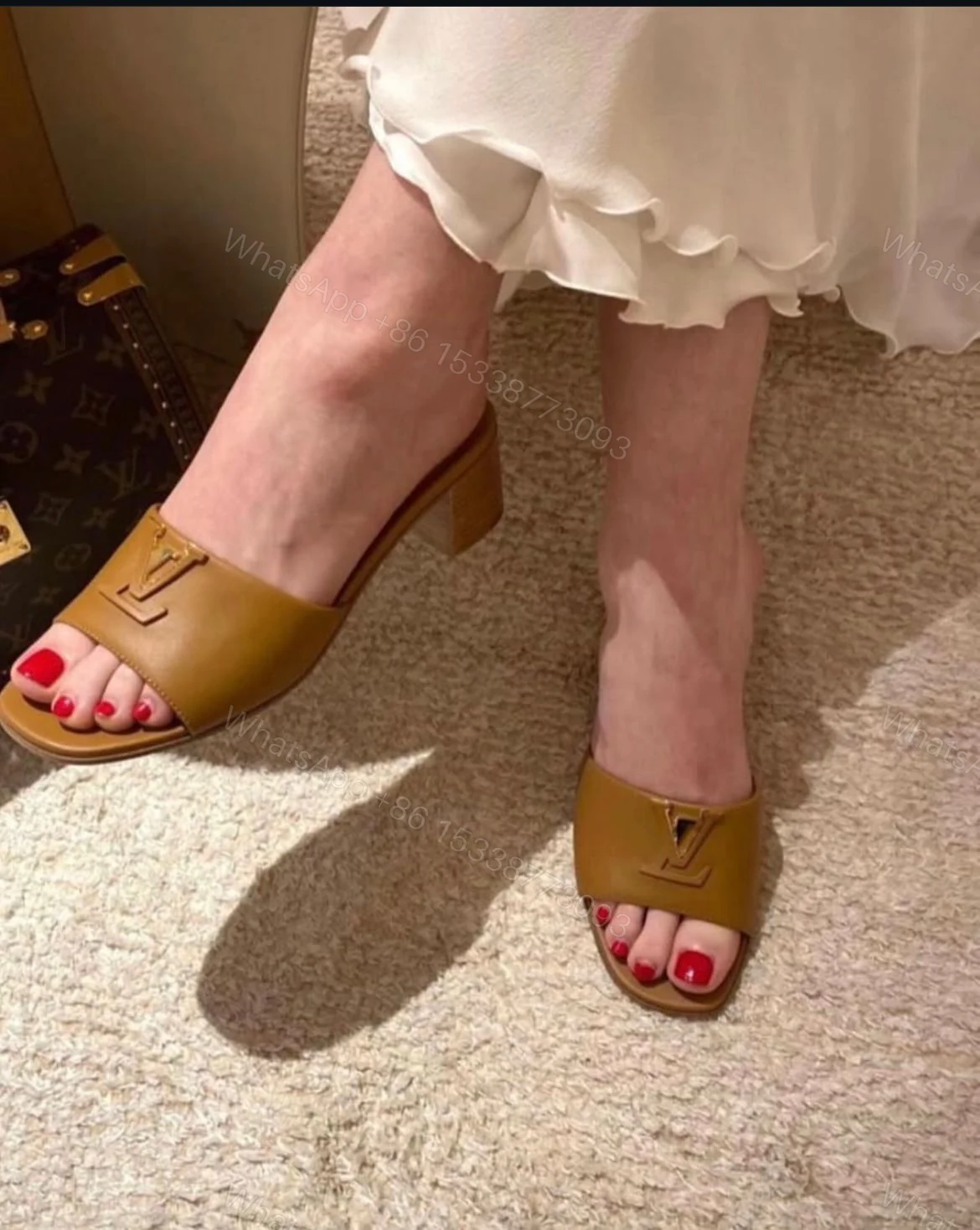 View 3 of BUY FIRST COPY LOUIS VUITTON LADIES PARTY WEAR HEELS