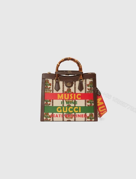 Gucci高仿包包 古驰a货包包 Gucci100特别系列手袋Diana竹节托特包 — view 1