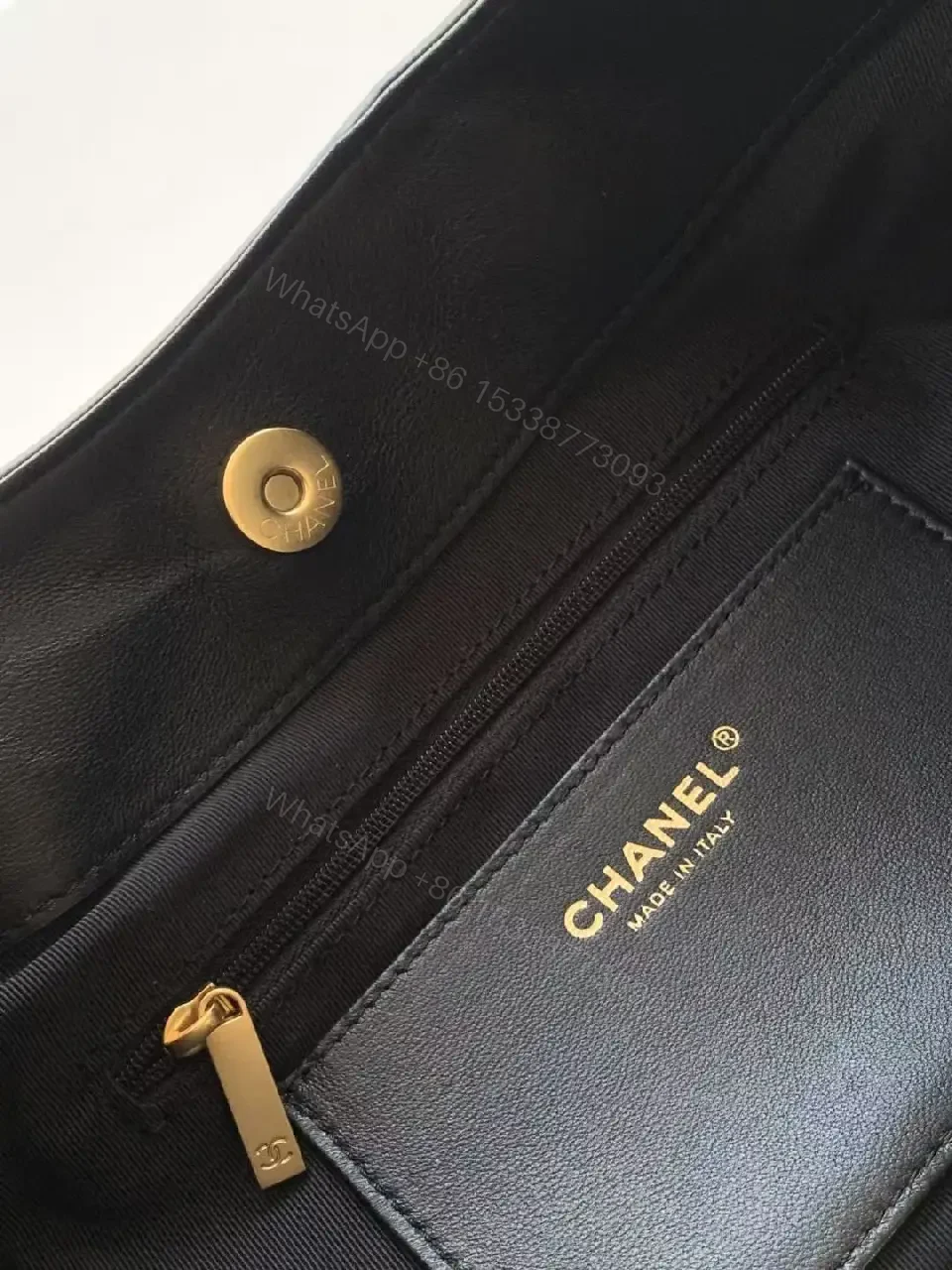 View 3 of Chic Black Quilted Bag with Gold Chain: Everyday Luxury