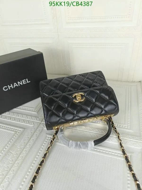 View 4 of Chanel Flap Bag with Top Handle – Lambskin & Gold-Tone Metal