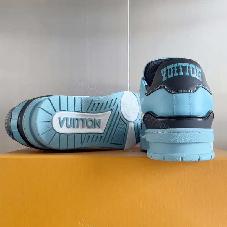 View 7 of Bright Sky Blue Luxury Sneaker with LV Touch Iconic Style