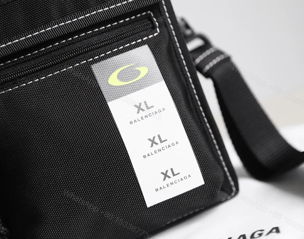 View 6 of Black Fabric Crossbody: Compact Utility Messenger, Urban Luxe, Everyday Organizer