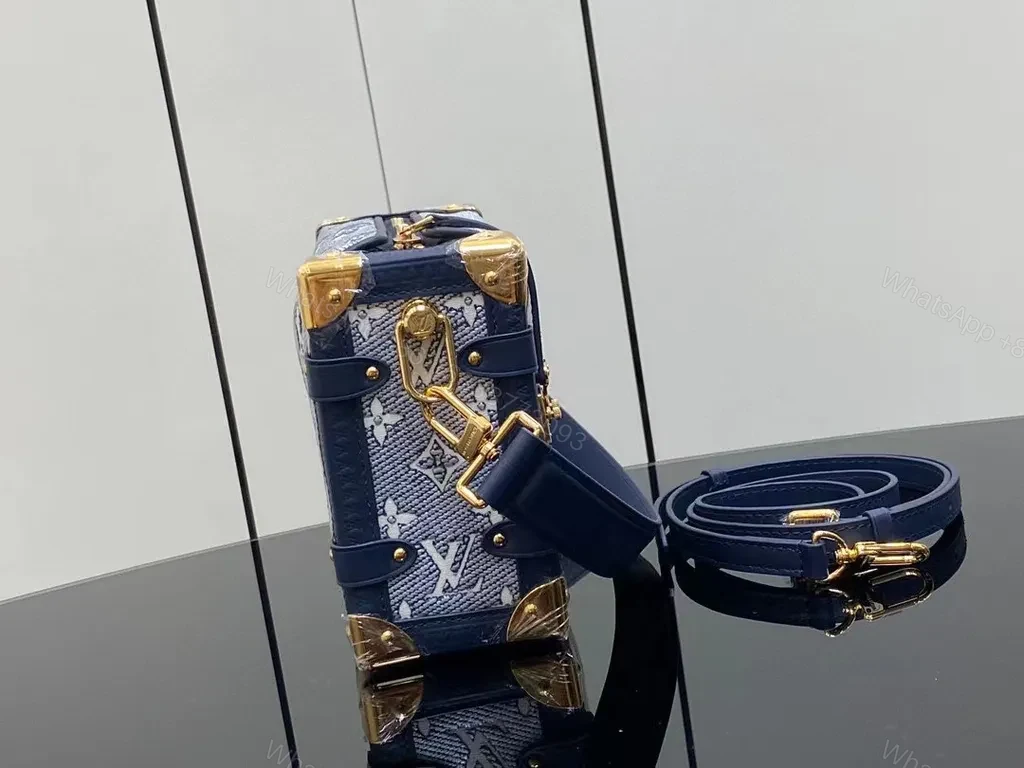 View 7 of Chic Navy Monogram Satchel â€” Everyday Luxury Bag