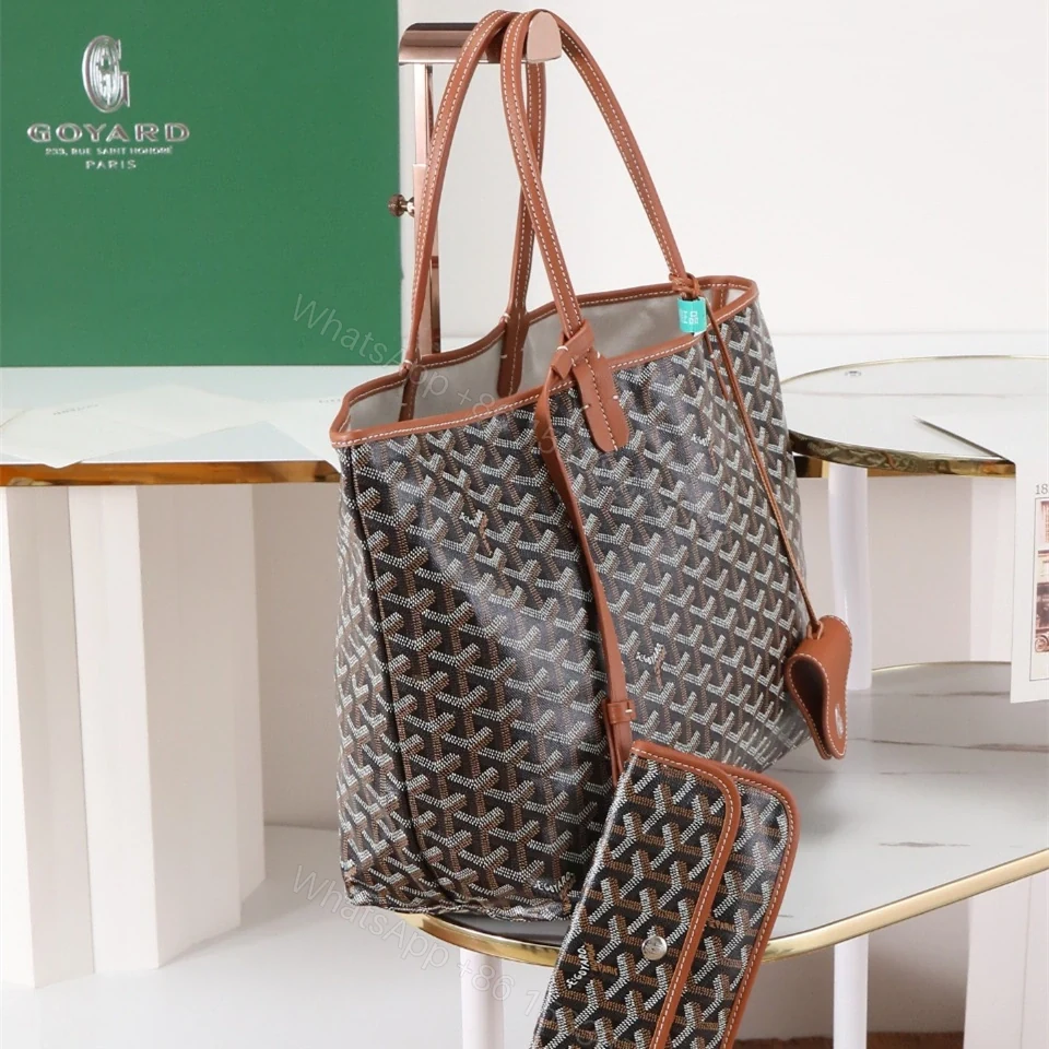View 4 of 高仿Goyard*STLOUIP1滿印Tote手提袋棕色免檢版小號