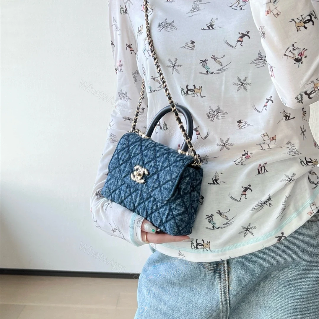 View 21 of 高仿Chanel*26P系列AP4244水洗丹寧手提包Mini款免檢版