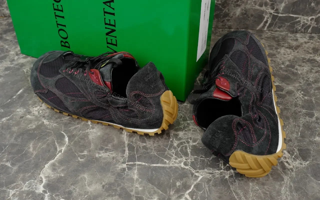 View 6 of Bold Contrast Panels Suede Knit Sneaker: All-Terrain Comfort
